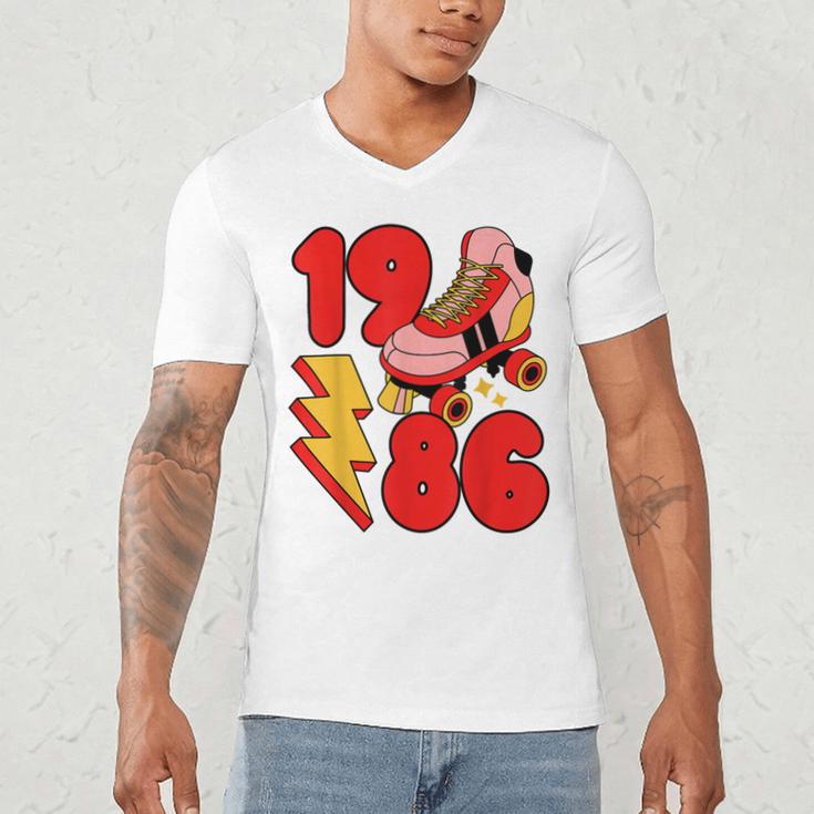 1986 Retro Roller Skate Vintage 80s Nostalgia Collector Men's V-Neck T-Shirt