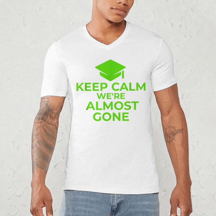 2018 Graduation Red Green High School Color Men's V-Neck T-Shirt