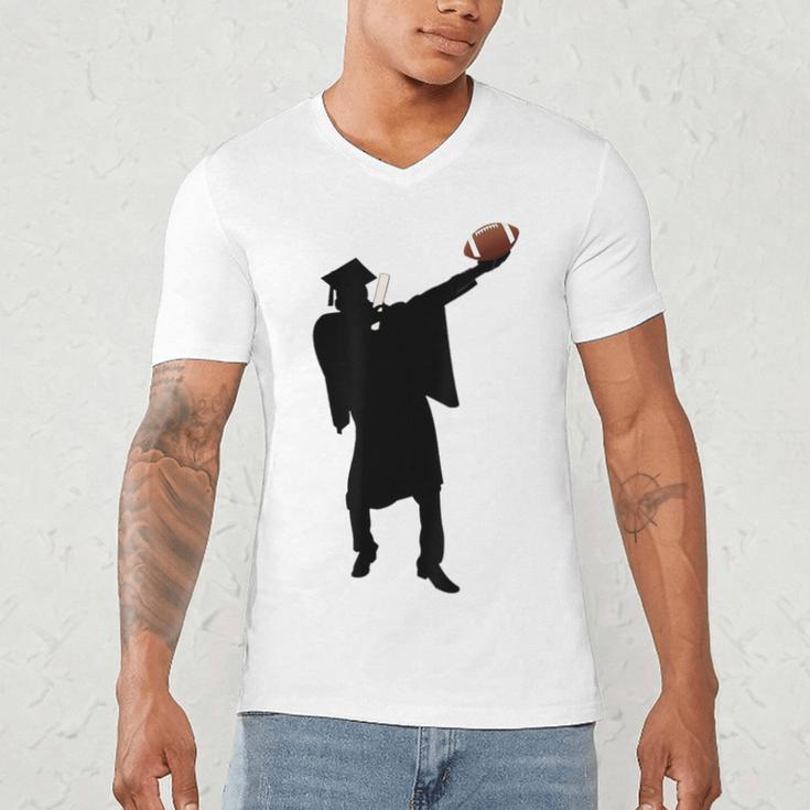 2019 Football Graduation Dab Shirt- Dabbing Graduate Men's V-Neck T-Shirt
