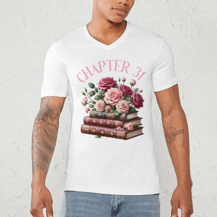 31st Birthday Chapter 31 Birthday Shirt Women Book Lover Men's V-Neck T-Shirt 31st Birthday Chapter 31 Birthday Shirt Women Book Lover Men's V-Neck T-Shirt