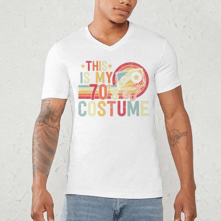 This Is My 70's Costume Retro Style Nostalgia 1970s Vintage Premium Tri-Blend Men's V-Neck T-Shirt This Is My 70's Costume Retro Style Nostalgia 1970s Vintage Premium Tri-Blend Men's V-Neck T-Shirt