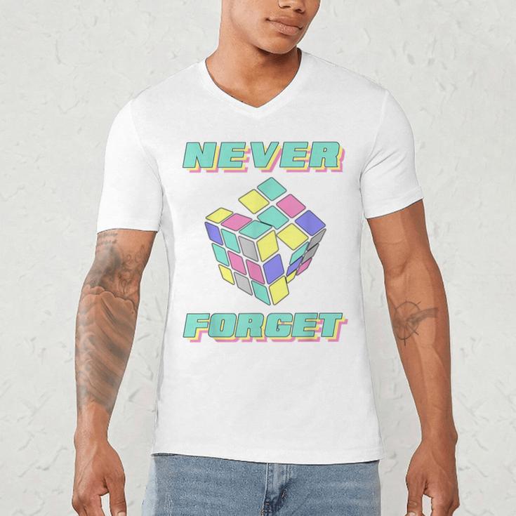 80s 90s Nostalgia Magic Cube Retro Party Costume Men's V-Neck T-Shirt 80s 90s Nostalgia Magic Cube Retro Party Costume Men's V-Neck T-Shirt