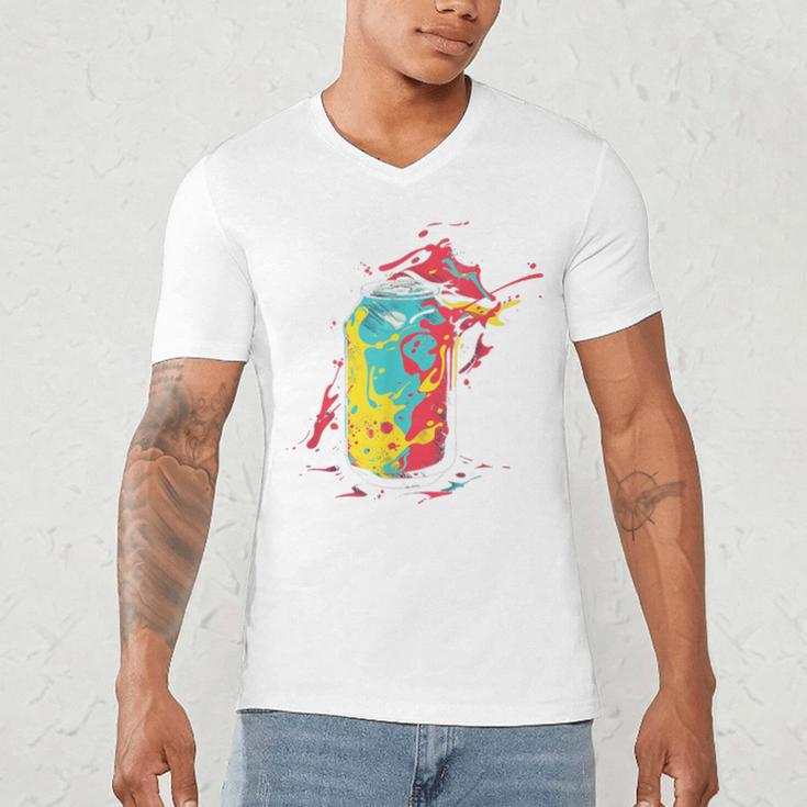 80s Nostalgia Soda Can Men's V-Neck T-Shirt