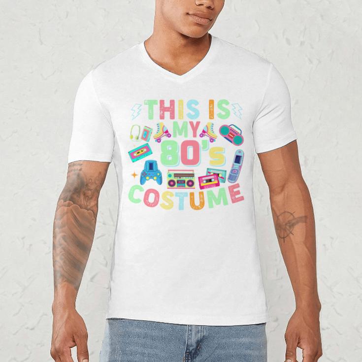This Is My 90s Costume Mixtape Era Outfits Nostalgia 1990s Premium Tri-Blend Men's V-Neck T-Shirt