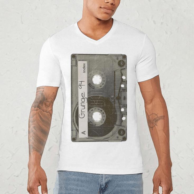90s MUSIC NOSTALGIA GRAPHIC Men's V-Neck T-Shirt