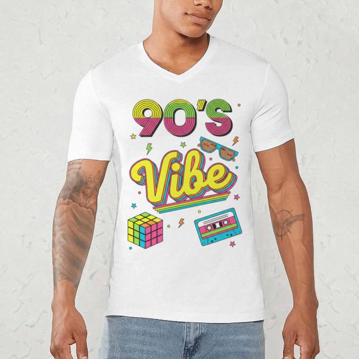 90s Nostalgia Retro Apparel 90'S Vibe Retro Men's V-Neck T-Shirt