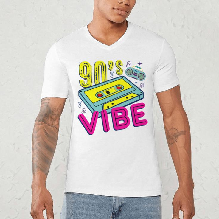 90's Vibe Retro Style Cassette Tape Nostalgia 1990s Party Premium Tri-Blend Men's V-Neck T-Shirt 90's Vibe Retro Style Cassette Tape Nostalgia 1990s Party Premium Tri-Blend Men's V-Neck T-Shirt