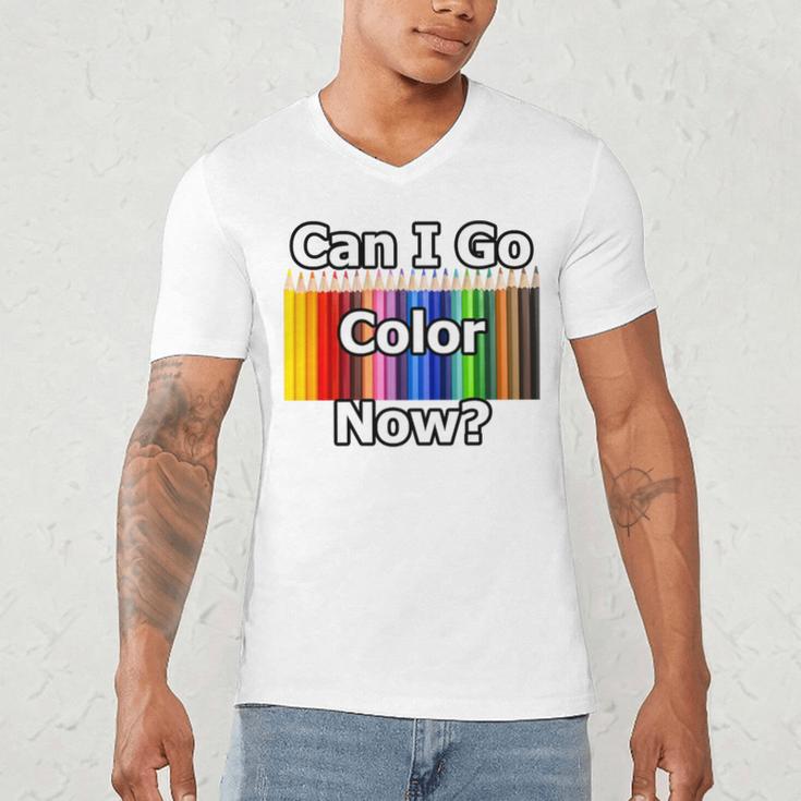 Adult Coloring Book Can I Go Color Now Women Men Adults Premium Tri-Blend Men's V-Neck T-Shirt