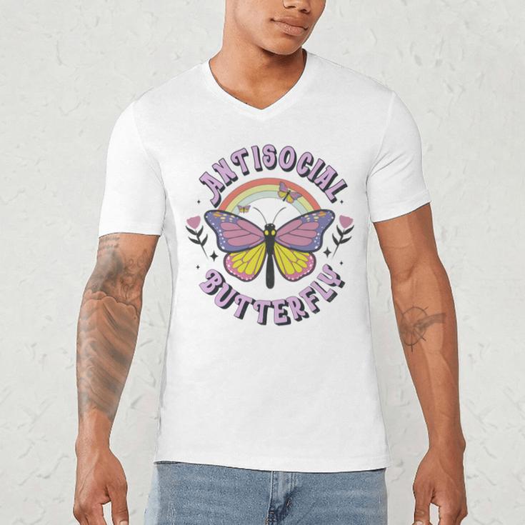 Antisocial Butterfly Tees For Introvert Men Women Girls Men's V-Neck T-Shirt Antisocial Butterfly Tees For Introvert Men Women Girls Men's V-Neck T-Shirt