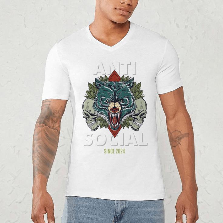 Antisocial Introvert I Like Being Alone Men's V-Neck T-Shirt Antisocial Introvert I Like Being Alone Men's V-Neck T-Shirt