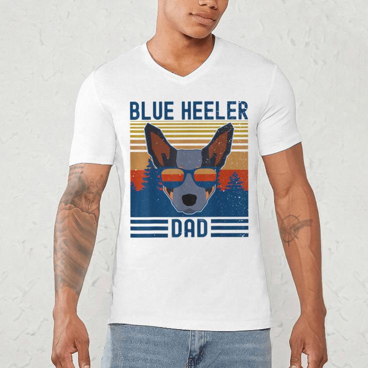 Australian Cattle Dog Blue Heeler Dad Men's V-Neck T-Shirt Australian Cattle Dog Blue Heeler Dad Men's V-Neck T-Shirt