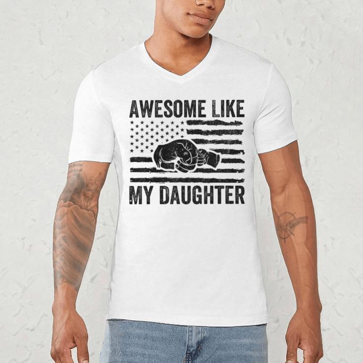 Awesome Like My Daughter Men Fathers Day Dad Men's V-Neck T-Shirt Awesome Like My Daughter Men Fathers Day Dad Men's V-Neck T-Shirt