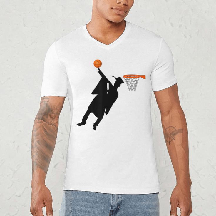 Basketball Slam Dunk Elementary Graduation 2025 6th Grade Men's V-Neck T-Shirt
