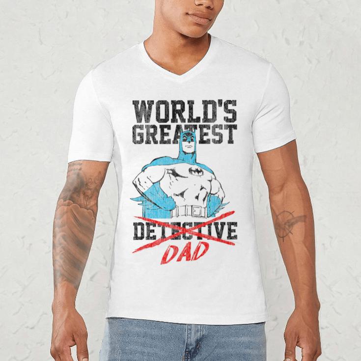 Batman Greatest Dad Men's V-Neck T-Shirt