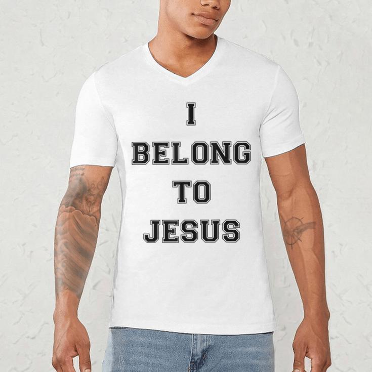 I Belong To Jesus Christian Gym Apparel Christian Dad Men's V-Neck T-Shirt