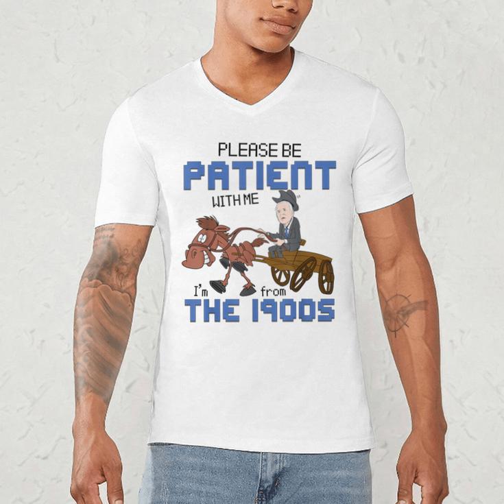 Biden Please Be Patient With Me I'm From The 1900s Vintage Men's V-Neck T-Shirt