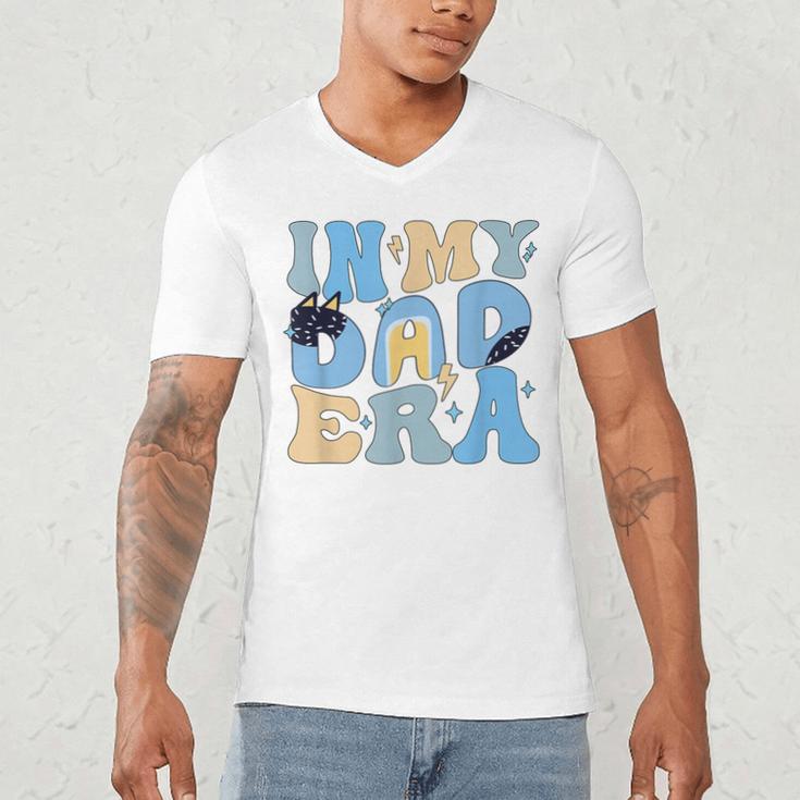 In My Blue Dad Era Cool Dad Father's Day Men's V-Neck T-Shirt