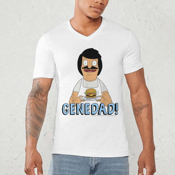 Bob's Burgers Gene Dad Portrait Men's V-Neck T-Shirt