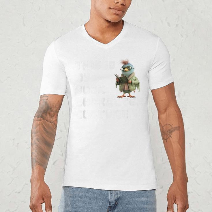 This Is My Book Character Costume Reading For Him & Her Cool Men's V-Neck T-Shirt