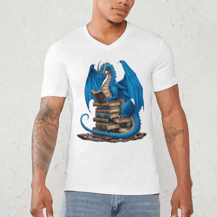 Book Lover Bookworm Reading Books Dragon Premium Tri-Blend Men's V-Neck T-Shirt Book Lover Bookworm Reading Books Dragon Premium Tri-Blend Men's V-Neck T-Shirt