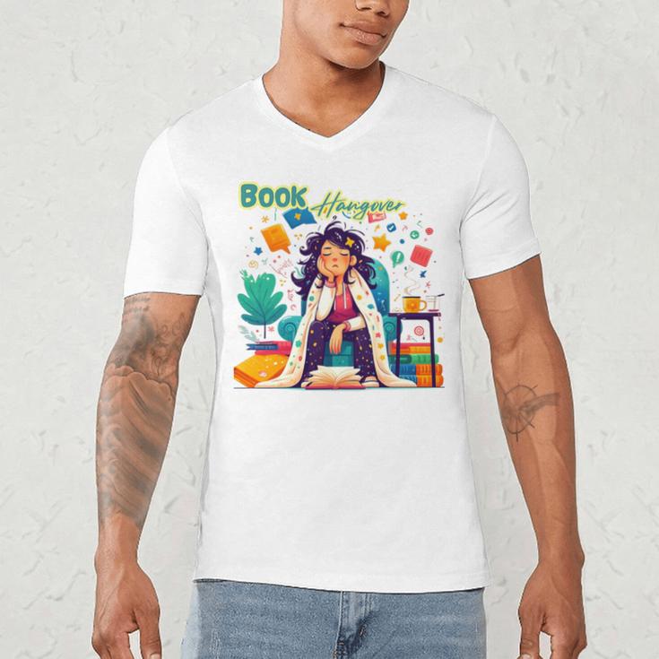 Book Lover Woman Woman Book Hangover Premium Tri-Blend Men's V-Neck T-Shirt