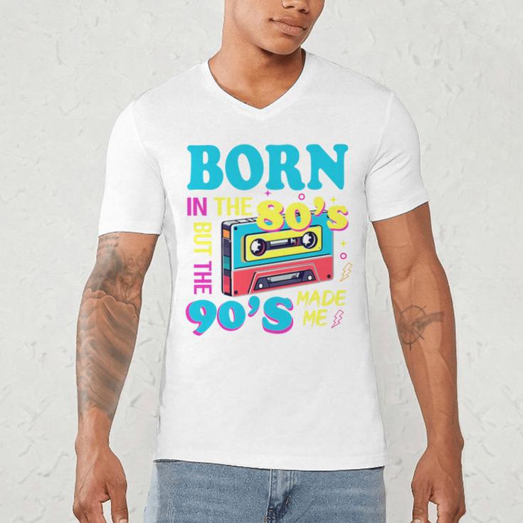 Born In The 80's But 90's Made Me Nostalgia Cassette Tape Premium Tri-Blend Men's V-Neck T-Shirt Born In The 80's But 90's Made Me Nostalgia Cassette Tape Premium Tri-Blend Men's V-Neck T-Shirt
