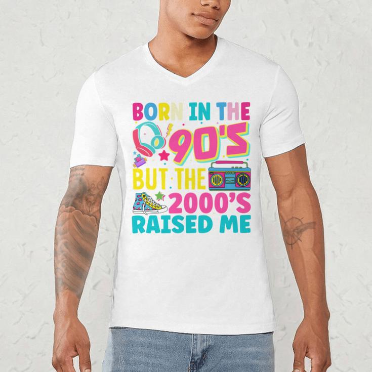 Born In The 90's But The 2000's Raised Me Y2K Nostalgia Men's V-Neck T-Shirt