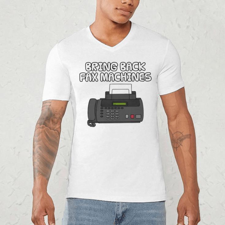 Bring Back Fax Machines Office Sarcasm Nostalgia Premium Tri-Blend Men's V-Neck T-Shirt