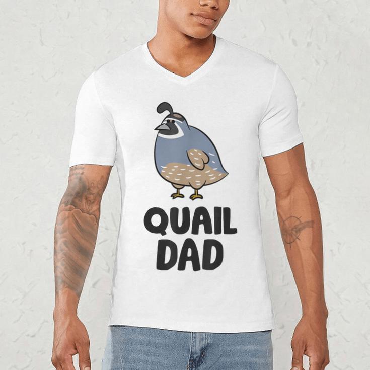 California Quail Bird Dad Quail Dad Men's V-Neck T-Shirt