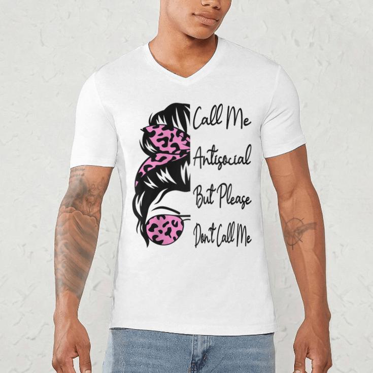 Call Me Antisocial But Please Don't Call Me Introvert Raglan Baseball Tee Men's V-Neck T-Shirt Call Me Antisocial But Please Don't Call Me Introvert Raglan Baseball Tee Men's V-Neck T-Shirt