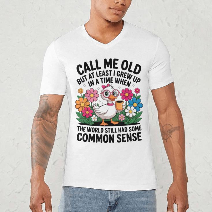 Call Me Old Seniors Nostalgia Retro Humor Casual Men's V-Neck T-Shirt
