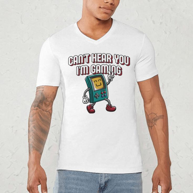 Cant Hear You Im Gaming Introvert Gamer Antisocial Men's V-Neck T-Shirt Cant Hear You Im Gaming Introvert Gamer Antisocial Men's V-Neck T-Shirt