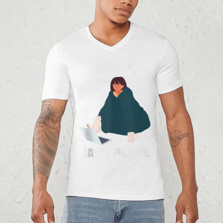 Can't Have Plans Introvert Staying Home Men's V-Neck T-Shirt