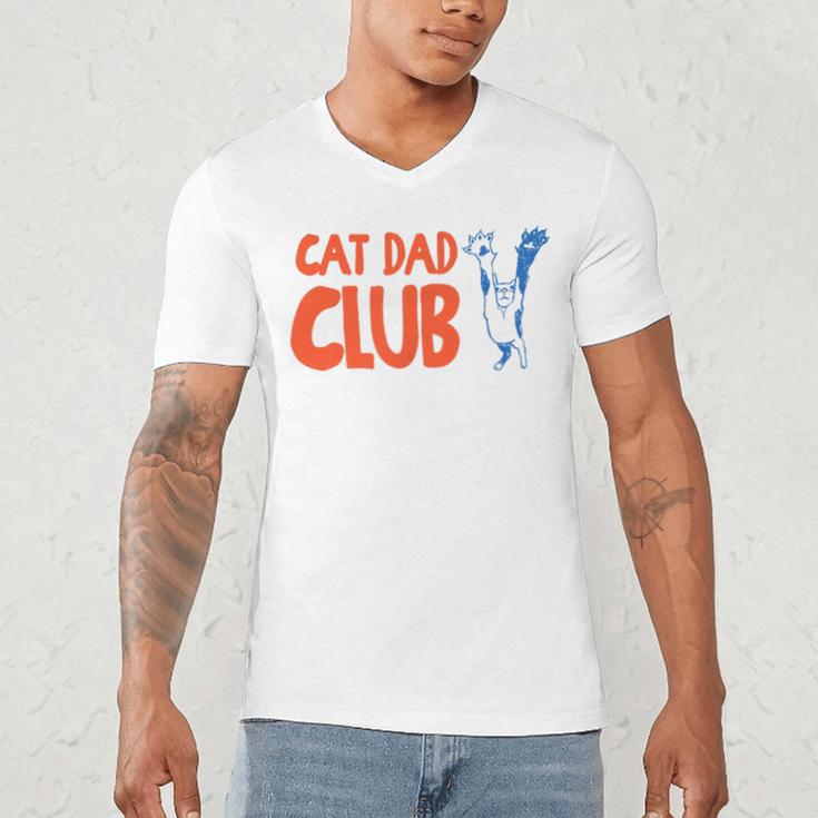 Cat Dad Club Life Is Better With Cats Father's Day 2 Sided Men's V-Neck T-Shirt
