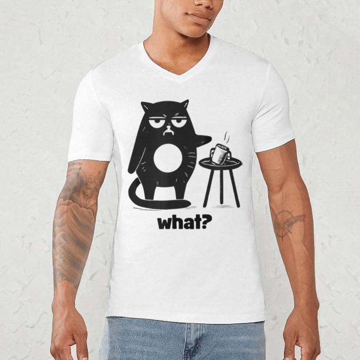 Cat What Humor Introvert Anti-Social Men's V-Neck T-Shirt Cat What Humor Introvert Anti-Social Men's V-Neck T-Shirt