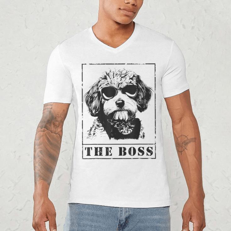 The Cavapoo Boss Mom Dad Dog Lover Men's V-Neck T-Shirt