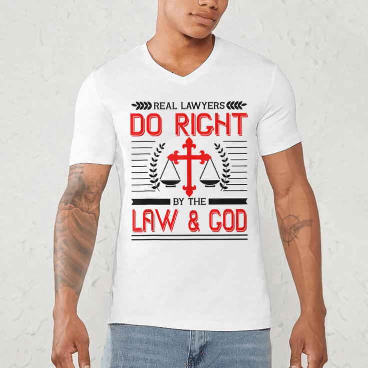 Christian Lawyer Attorney Law Student Graduation Exam Men's V-Neck T-Shirt