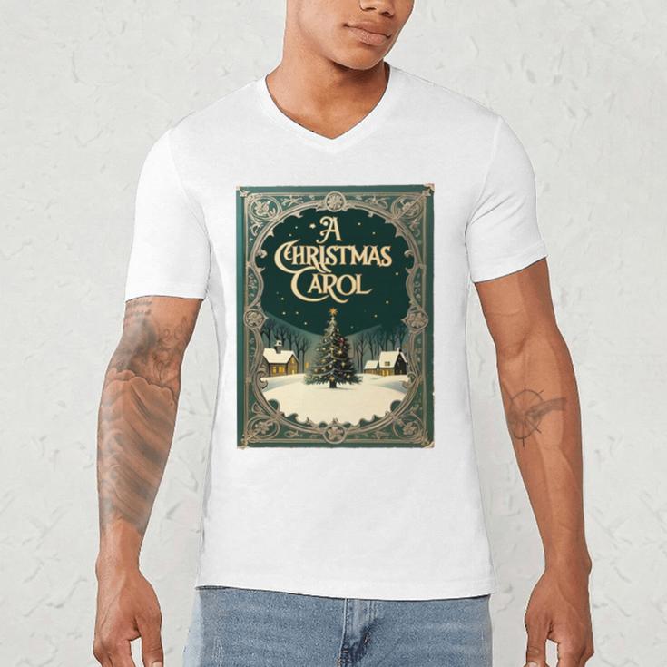 A Christmas Carol Book Cover By Charles Dickens Men's V-Neck T-Shirt