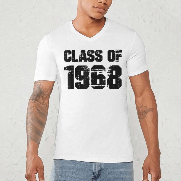 Class Of 1968 High School College Graduation Reunion Men's V-Neck T-Shirt