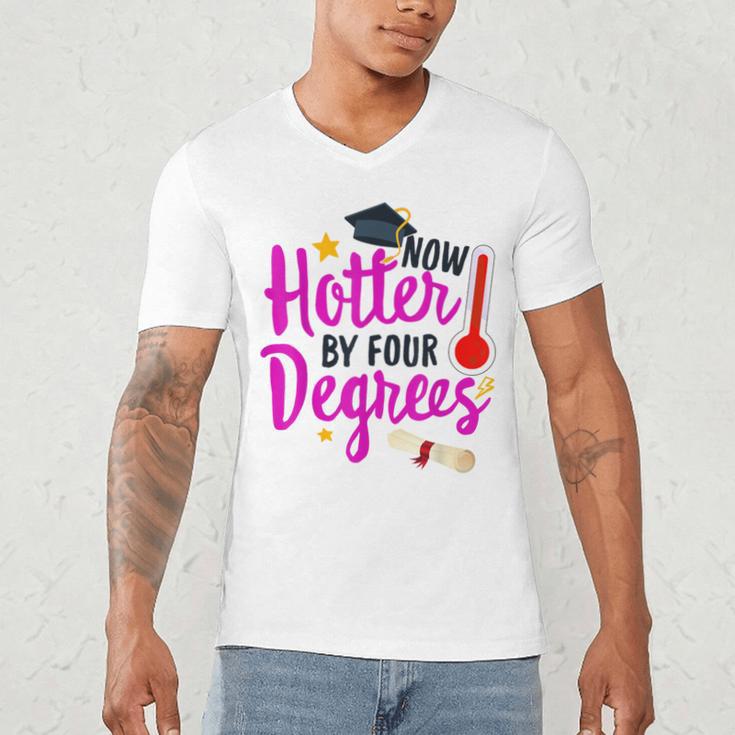 Class Of 2022 Four Degrees Hotter Graduation Day Master Grad Men's V-Neck T-Shirt