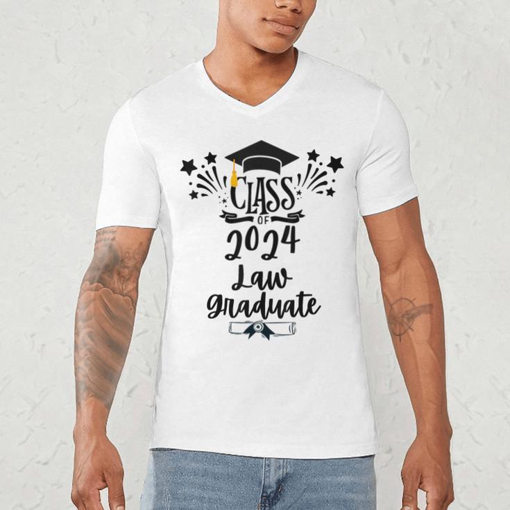Class Of 2024 Law Graduation 2024 JD Degree Law Graduate Men's V-Neck T-Shirt