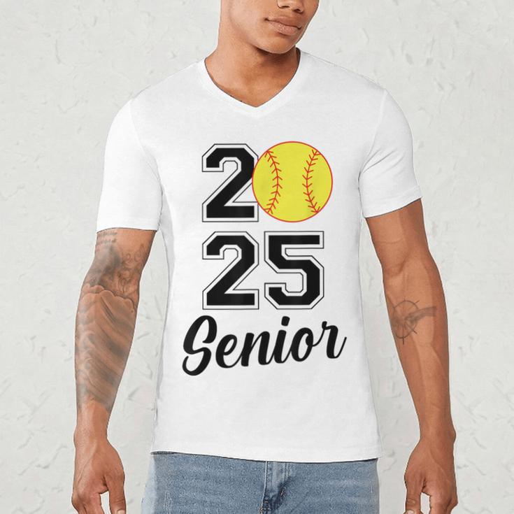 Class Of 2025 Softball Senior Graduation Graduate Women Men's V-Neck T-Shirt