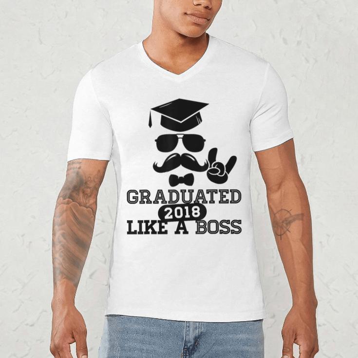 College High School Graduation Grad 2018 Shirt Men's V-Neck T-Shirt