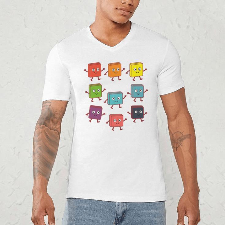 Color Our World Book Lover Reading Bookworm Reader Men's V-Neck T-Shirt