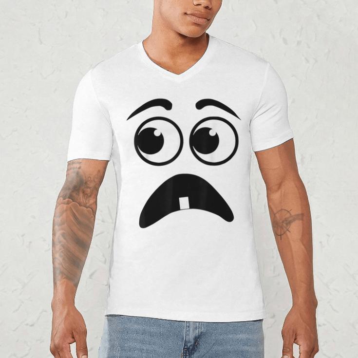 Creepy Face Carrot Halloween Book Character Costume Men's V-Neck T-Shirt