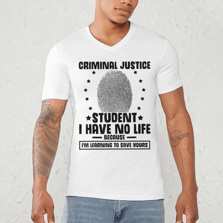 Criminal Justice School Degree Graduation Day Student Men's V-Neck T-Shirt