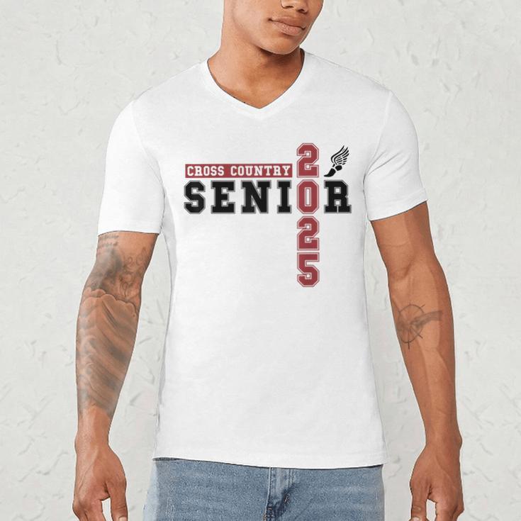 Cross Country Senior Night Senior 2025 Graduation Party 46 Men's V-Neck T-Shirt