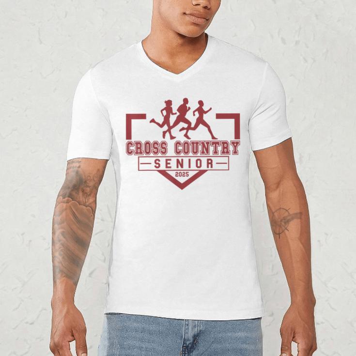 Cross Country Senior Night Senior 2025 Graduation Party 48 Men's V-Neck T-Shirt