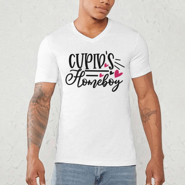 Cupid's Homebody Introvert Valentine's Day Home Men's V-Neck T-Shirt Cupid's Homebody Introvert Valentine's Day Home Men's V-Neck T-Shirt