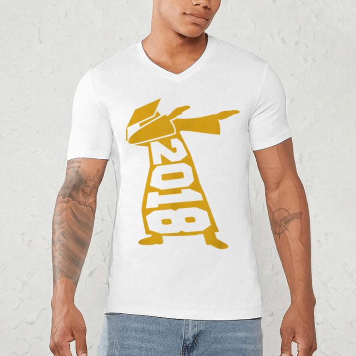 Dabbing Graduation Class Of 2018 T-Shirt School Colors Men's V-Neck T-Shirt